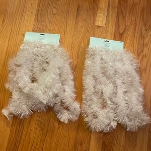 NWT 2 Winter Wonder polar frost (snowstorm) tree garland, 18 ft each one.